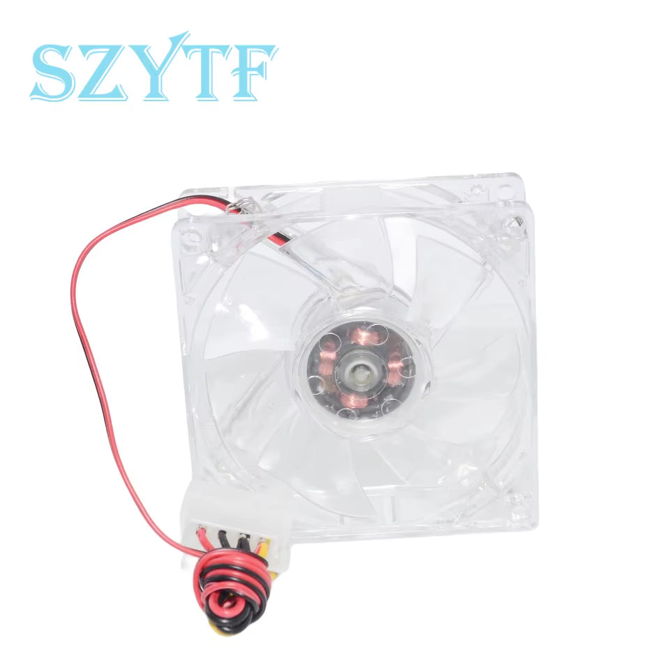 PC Computer Fan PC Fan Unit Fan 8025 8Cm with Red LED Lights Chassis Fan 80X80X25Mm
