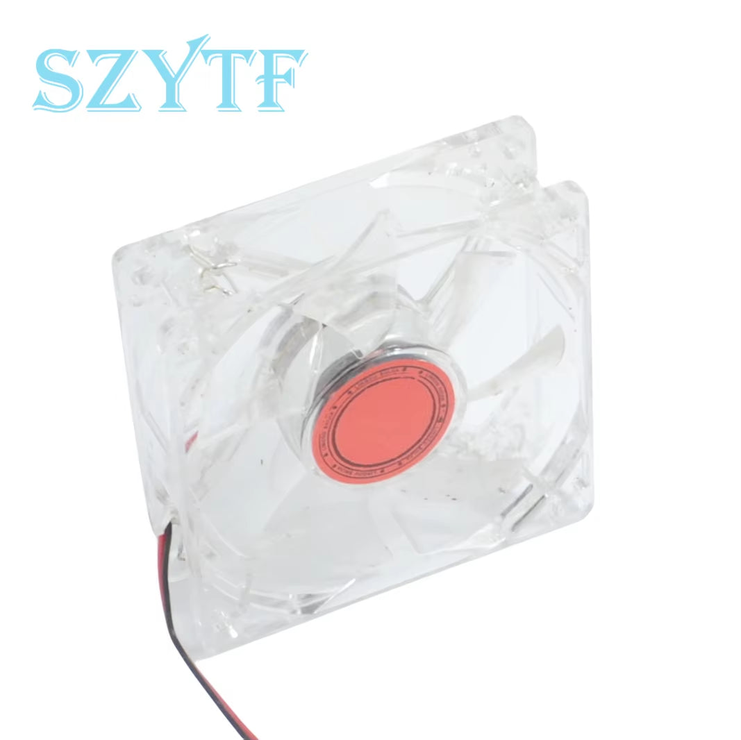 PC Computer Fan PC Fan Unit Fan 8025 8Cm with Red LED Lights Chassis Fan 80X80X25Mm